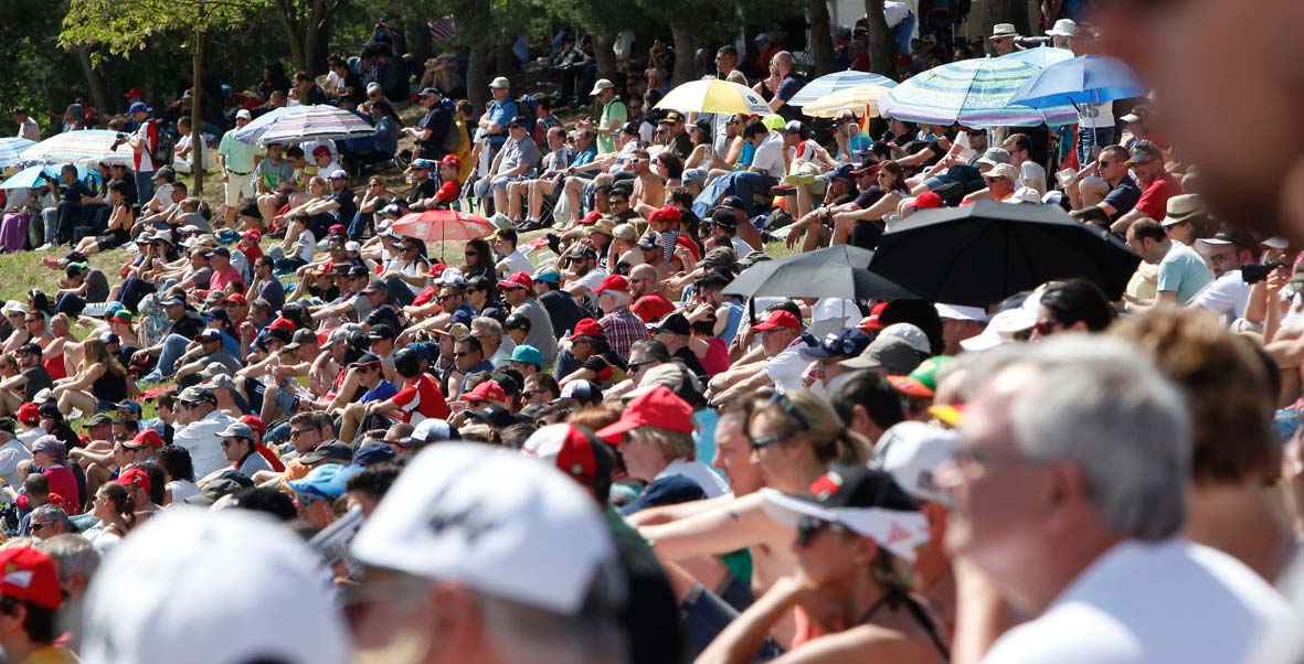 Fans flood the fan village at Circuit de Spa-Francorchamps, the Belgium F1 race track